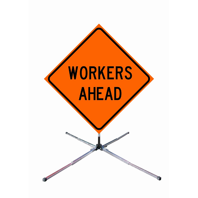 TS-KIT-WAS - 36" Traffic Workers Ahead Sign with Collapsible Stand